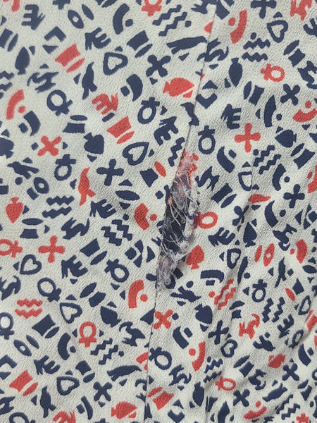 Symbols Novelty Print Dress <br> (B-41" W-35" H-41")