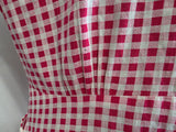 Red and White Gingham Dress <br> (B-41" W-32" H-40")