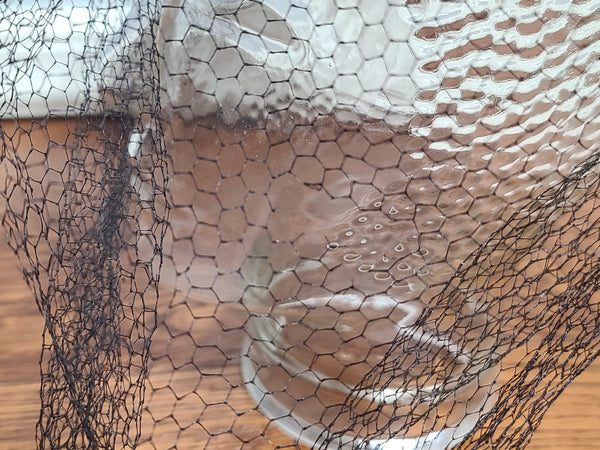 White Straw Tilt Hat with Netting