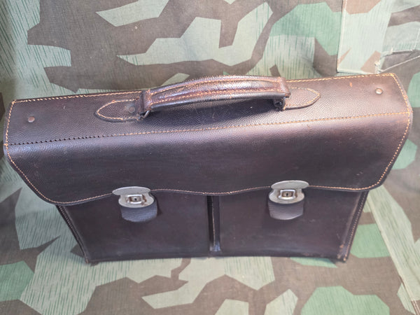 Pre War German Pebbled Leather Briefcase