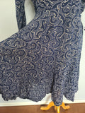 German Print Dress DRP Zipper Handmade <br> (B-37" W-29.5" H-43")