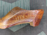 Andenken Belgien Krieg 1914-16 Tiny Wood Shoes Trench Art