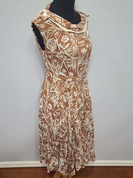 Harvest Print Dress <br> (B-36" W-30")