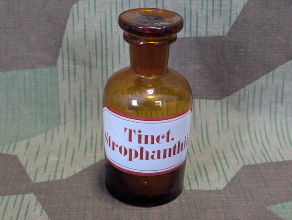 Tinct. Strophanthii German Glass & Enamel Apothecary Bottle