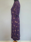 Purple Dress with Bow Print <br> (B-40" W-30" H-37")