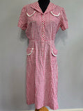 Red and White Gingham Dress <br> (B-41" W-32" H-40")