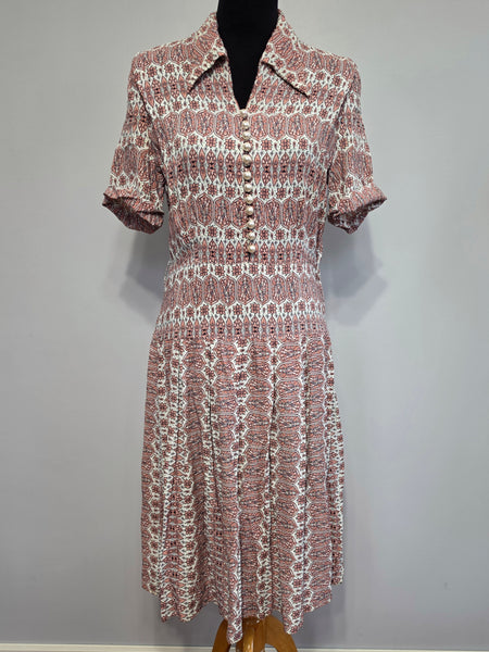Pink Buddha Stained Glass Novelty Print Dress <br> (B-39" W-30" H-38")