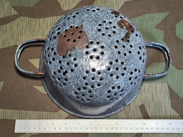 German Helmet Made into a Strainer