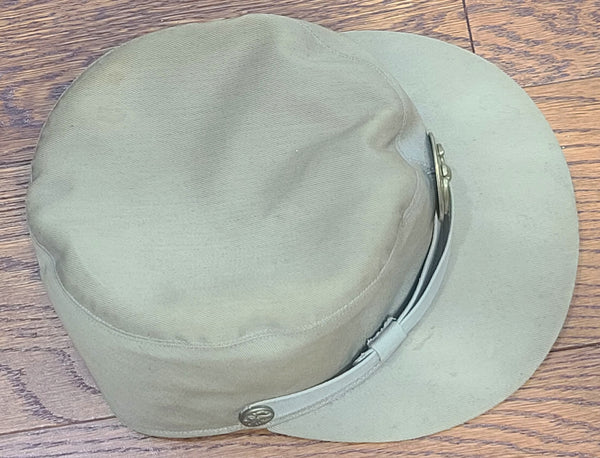 WAAC Khaki Hobby Hat Size 21 with Walking Eagle Emblem