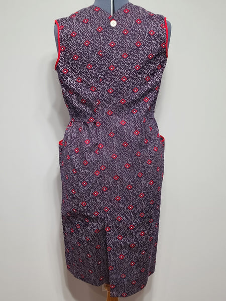 German Wrap Apron Style House Dress <br> (adjustable 29"-32.5" waist)