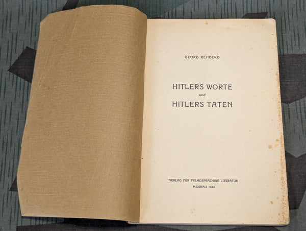 Hitlers Words and Hitlers Deeds Moscow 1944