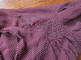 Maroon Dress with Tiny Polka Dots <br> (B-46" W-38.5" H-46")