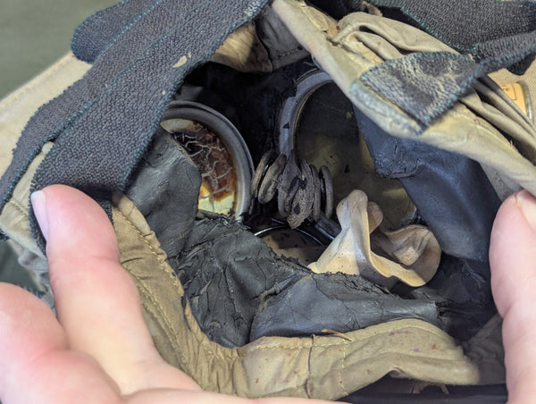 Original 1917 US Gasmask Size 3 Named W.F.Manire