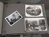Partial German Family Photo Album Faux Snake Skin Cover