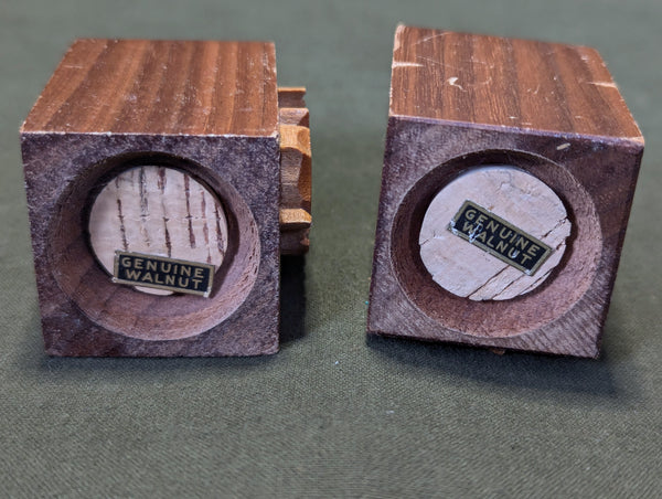 Wooden USMC Salt and Pepper Shakers