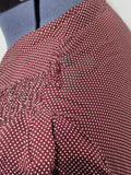 Maroon Dress with Tiny Polka Dots <br> (B-46" W-38.5" H-46")