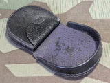 Original Deadstock Leather Wallet Horseshoe Form Black
