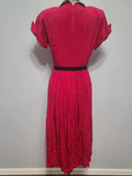Bright Pink Dress with Velvet Collar <br> (B-37" W-27" H-41")