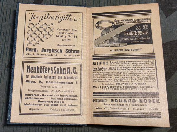 1938 Forestry Pocket Calendar / Diary
