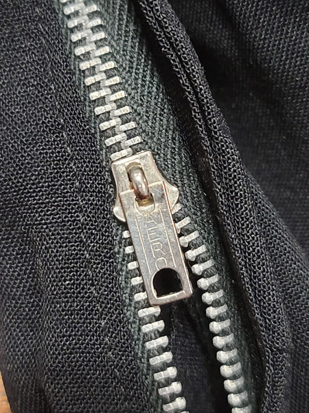 Black Rayon Peplum Dress with Lace Top <br> (B-34" W-27" H-37")