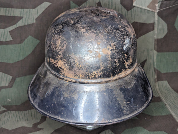 Luftschutz Helmet with Liner Blown Out Rivets