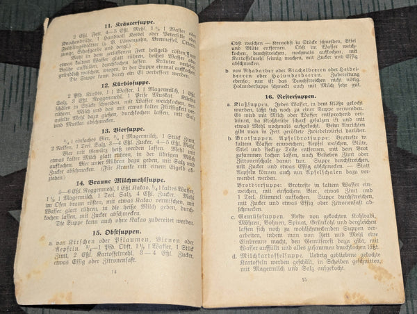 WWI Kriegskochbuch War Cook Book Saxony