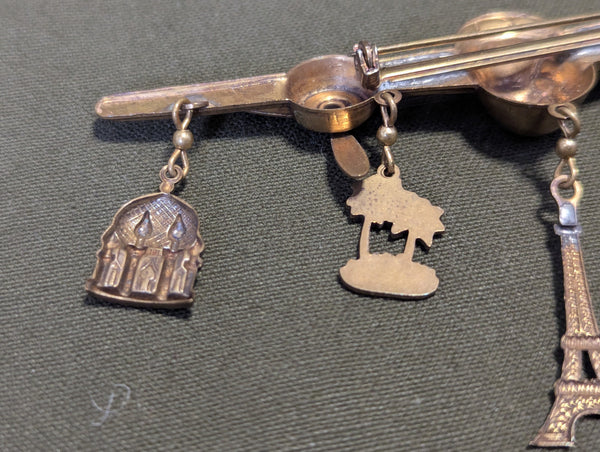 B-25 Plane Pin with City Charms