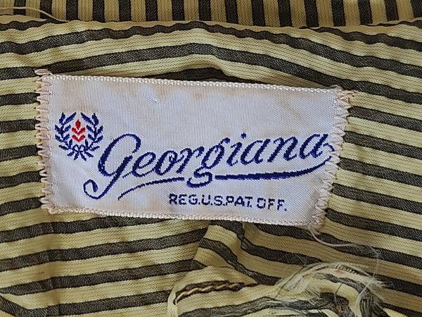 Lightweight Yellow Stripe Dress <br> (B-40" W-28" H-40")