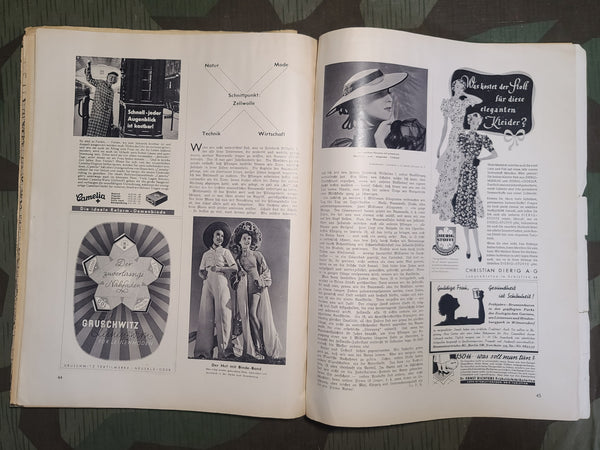 Neue Modern Welt June 1937 Fashion Magazine with Patterns
