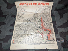 Völkischer Beobachter Westraum and Europe Map