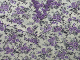 Purple Flower Print Dress <br> (50" Bust)