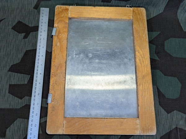 Period German Map Board Missing Plastic Cover