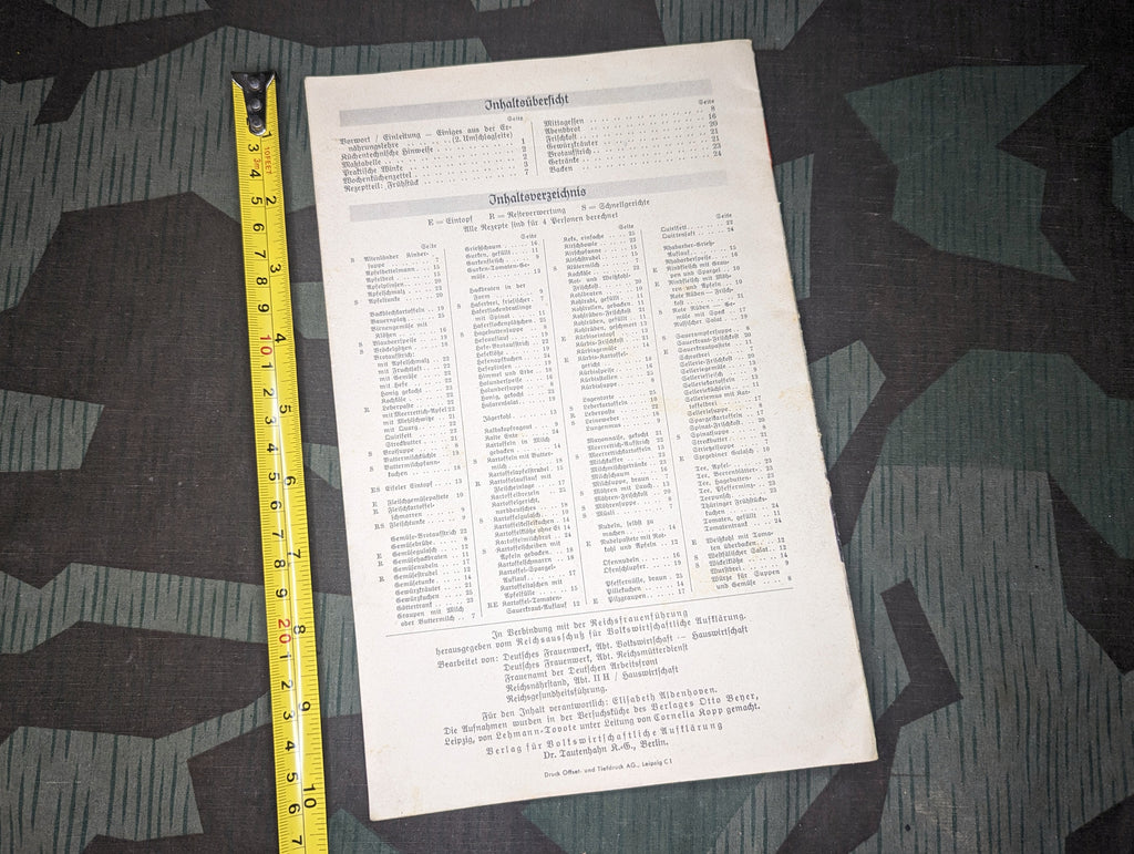 Rations Cards and Proper Nutrition Recipe Book