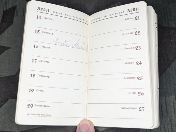 1940 Pocket Calendar Book from a Thief (Interesting Story)