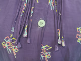 Purple Dress with Bow Print <br> (B-40" W-30" H-37")