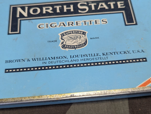 PW German American Cigarette Tin North State