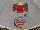 U.S.M.C. Sweetheart Hankie