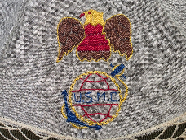 U.S.M.C. Sweetheart Hankie