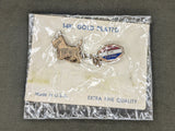 Keep Em Flying Scottie Dog Chain Pin on Card