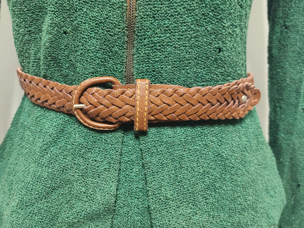 Green Knit Top and Skirt Set <br> (B-36" W-26" H-36")