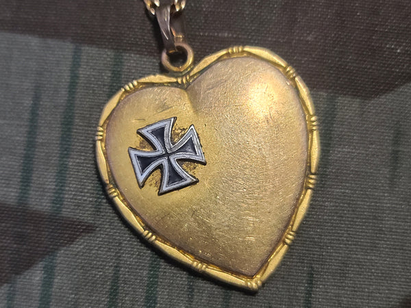 Iron Cross Heart Necklace