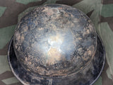 Luftschutz Helmet with Liner Blown Out Rivets