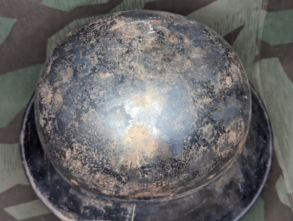 Luftschutz Helmet with Liner Blown Out Rivets