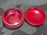 Red Trumpf Butter Dish with Glass Liner