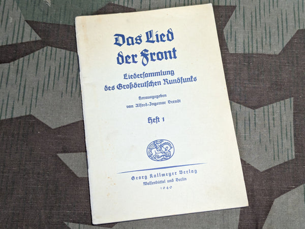 1940 Das Lied der Front Song Book Heft 1
