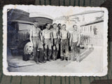 Lot Of 3 Original Photos Vehicles & Folding Stool