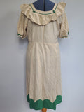 German Prewar Silk Dress Handmade <br> (B-46" W-39.5" H-46")