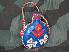 1930's Decorative Leather Covered Flask