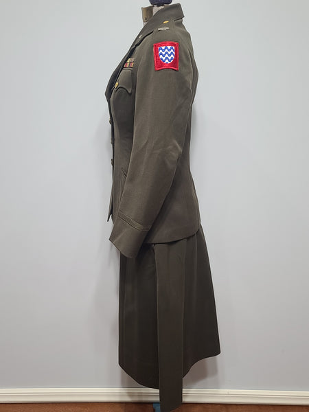 WAC Officer Uniform Jacket and Skirt <br> (B-32" W-26" H-35")