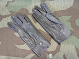 Gray Leather "Officer's" Gloves Size 8 1/2